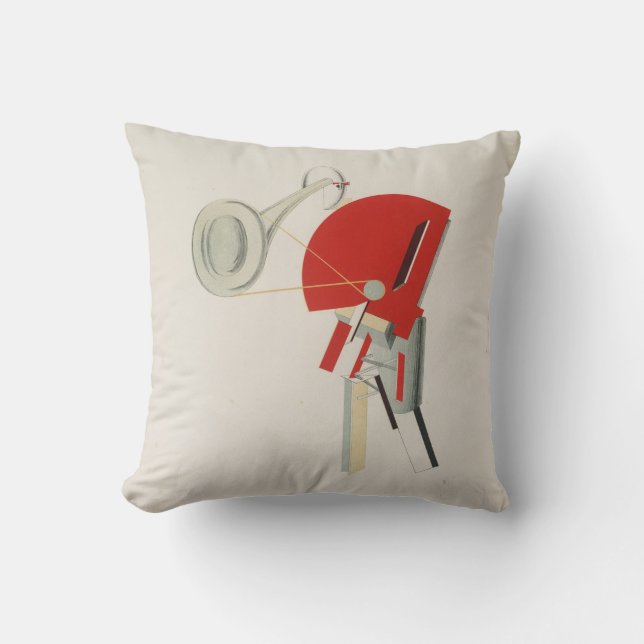El Lissitzky - Announcer, 1923 Lissitzky painting Cushion (Front)