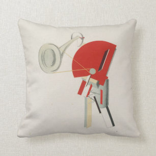 El Lissitzky - Announcer, 1923 Lissitzky painting Cushion