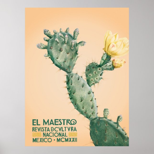 El Maestro Cactus Print | Mexican Botanical Art (Front)