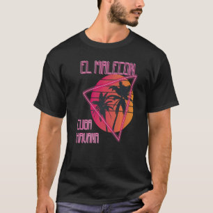 El Malecon Palm Tree Cuba Havana Caribbean Premium T-Shirt