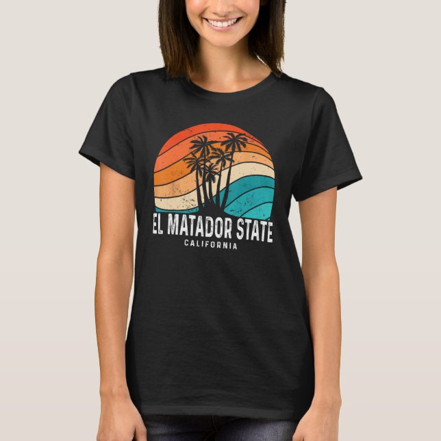 El Matador State Beach California Palm Tree Beach  T-Shirt (Front)