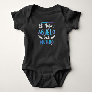 El Mejor Abuelo Del Mundo Grandpa Fathers Day Baby Bodysuit