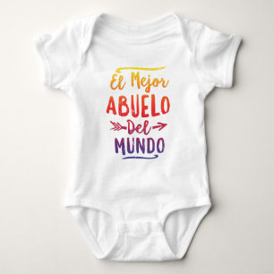 El Mejor Abuelo Del Mundo Grandpa Fathers Day Baby Bodysuit