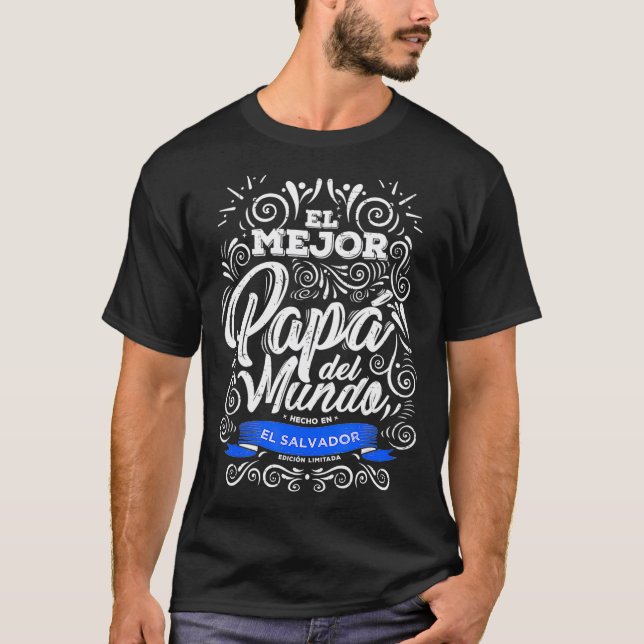 El Mejor Papa del Mundo  Hombre Dia del Padre T-Shirt (Front)