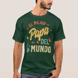 El Mejor Papa Del Mundo Men American Flag Decor Da T-Shirt