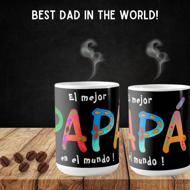 El mejor Papá en el mundo Bold Geometric Mug (Creator Uploaded)