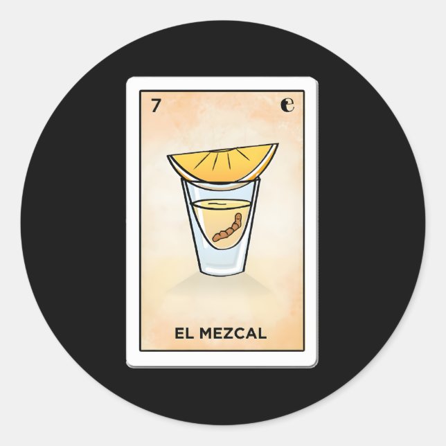 El Mezcal Loterã­A Classic Round Sticker (Front)