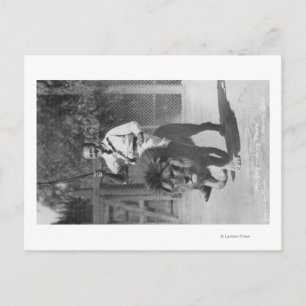 El Monte, CA Gay's Lion Farm - Mr. Gay riding Postcard