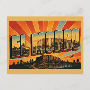 El Morro New Mexico Sandstone Bluff Desert Art Postcard