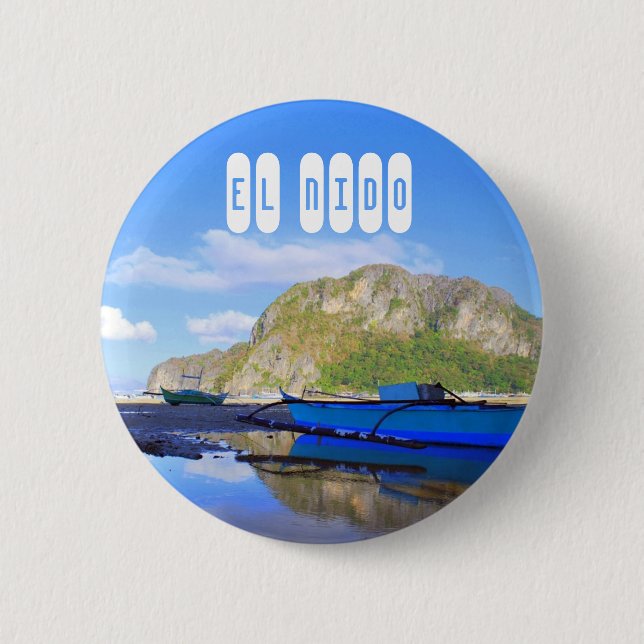 El Nido Beach in Palawan Philippines 6 Cm Round Badge (Front)