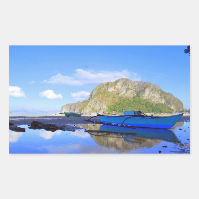 El Nido in Palawan Rectangular Sticker (Front)
