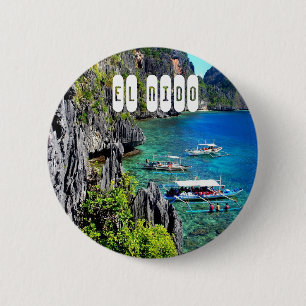 El Nido Island in Palawan Philippines 6 Cm Round Badge