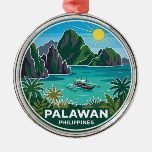 El Nido Marine Reserve Park Philippines Metal Ornament