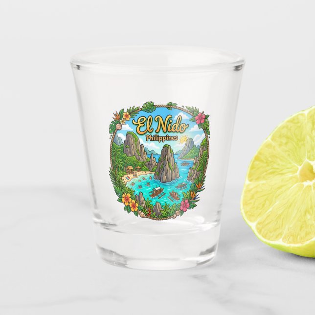 El Nido Philippines Shot Glass (Front)