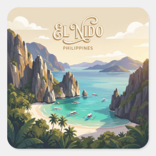 El Nido Philippines Square Sticker