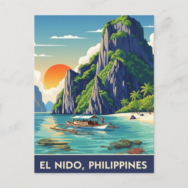 El Nido Philippines Travel Postcard (Front)