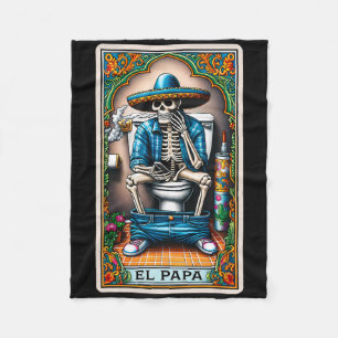 El Papa Latino Tarot Card Spanish Doing Dad Father Fleece Blanket