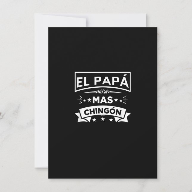 El Papa Mas Chingon Funny Spanish Mexican Fathers  Invitation (Front)