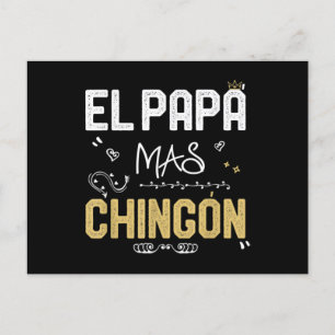 El Papa Mas Chingon Spanish Dad Cool Mexican Postcard