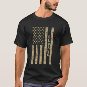 El Paso Border City Texas Desert Camo Distressed A T-Shirt