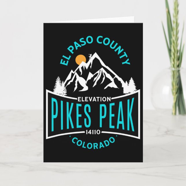 El Paso County Pikes Peak Colorado Climbing  Card (Front)