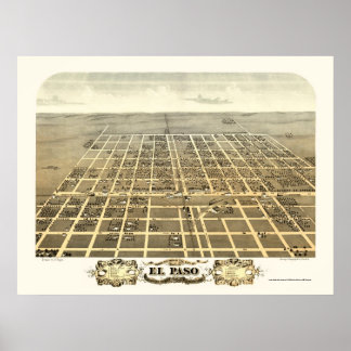 El Paso, IL Panoramic Map - 1869 Poster