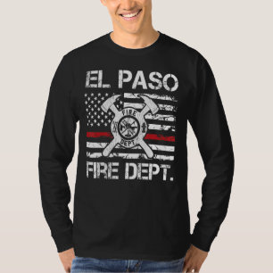 El Paso Texas Fire Department Thin Red Line Firema T-Shirt