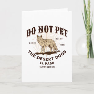 El Paso Texas Funny Coyote Vacation Souvenir Card