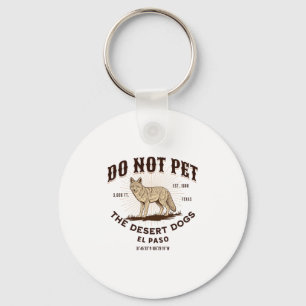 El Paso Texas Funny Coyote Vacation Souvenir Key Ring