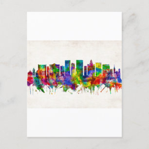 El Paso Texas Skyline Invitation Postcard