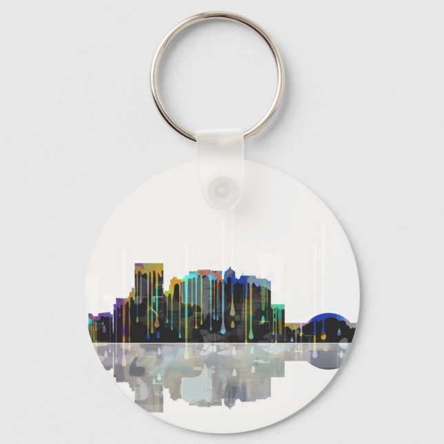 El Paso Texas Skyline Key Ring (Front)