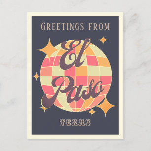 El Paso Texas USA Retro Vintage card