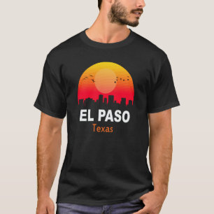 El Paso Texas Vintage Sunset Retro City State USA T-Shirt