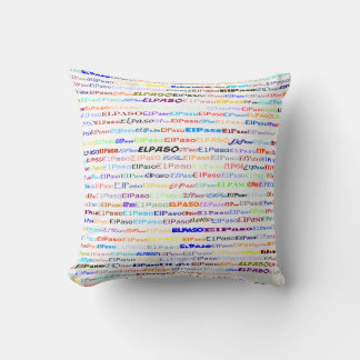 El Paso Text Design II Throw Pillow