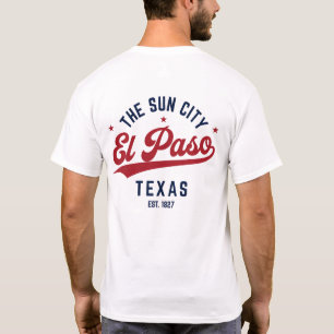 El Paso The Sun City Texas Vintage Red Blue Pride T-Shirt