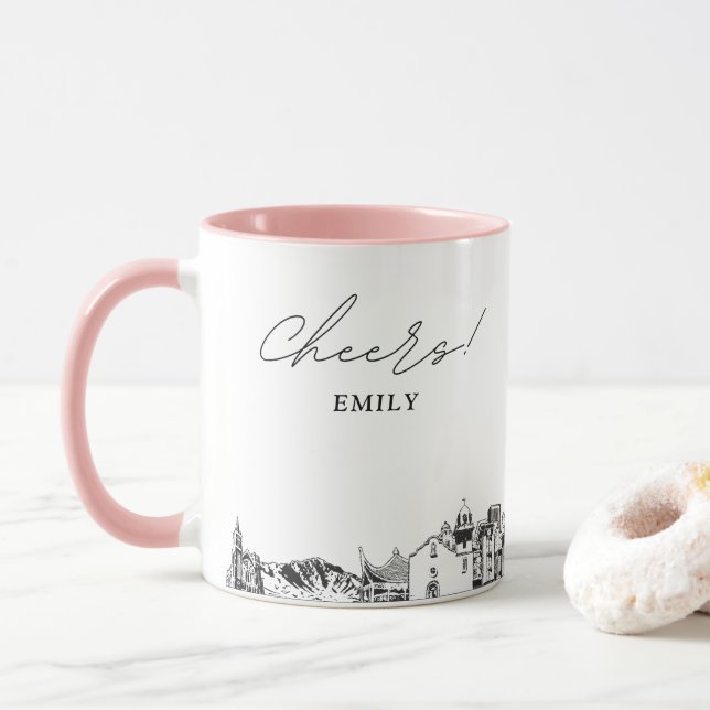El Paso Wedding Personalised Coffee Mug (With Donut)