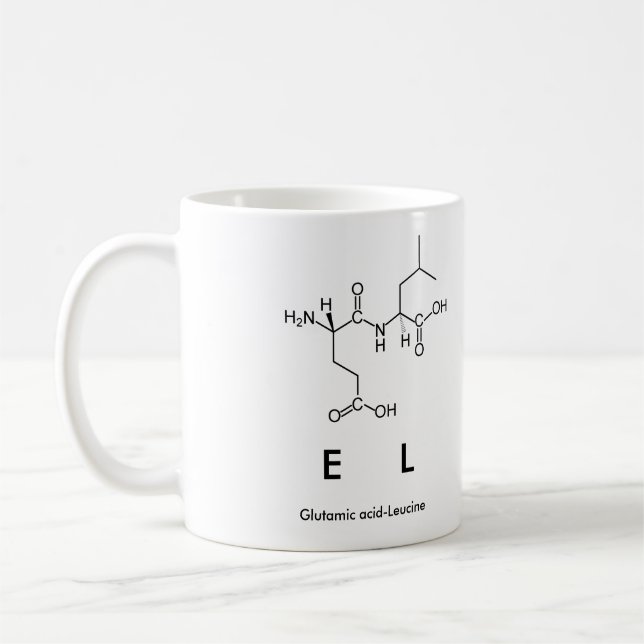 El peptide name mug (Left)