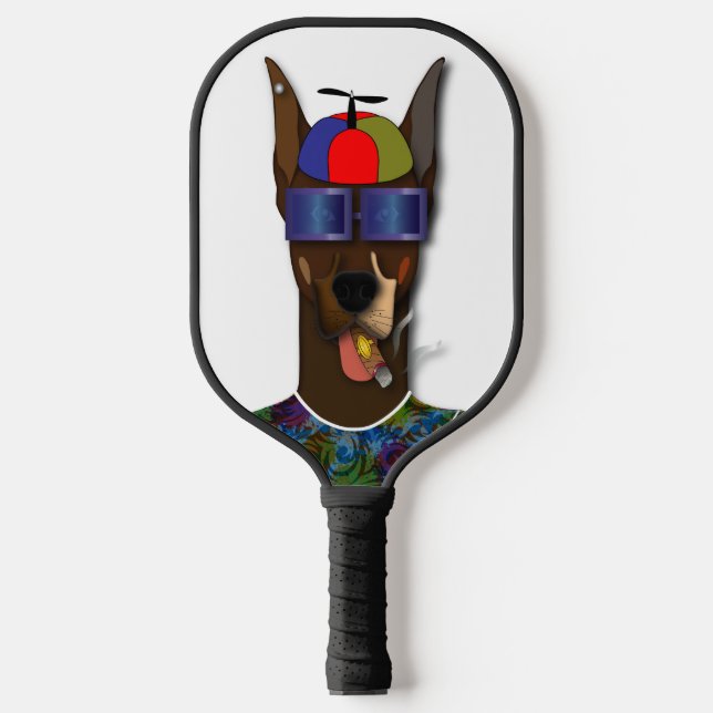 El Pinscher Does Carnaval  Pickleball Paddle (Front)