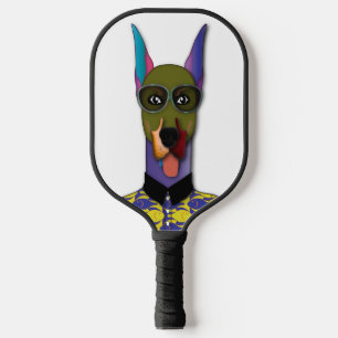El Pinscher Does Country Club Pickleball Paddle