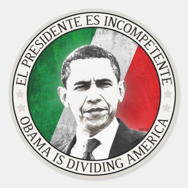 El Presidente Es Incompetente Classic Round Sticker (Front)