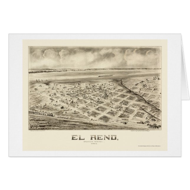 El Reno, OK Panoramic Map - 1891 (Front Horizontal)
