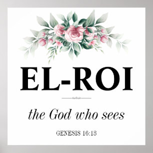 El Roi Wall Art   Christian Scripture Bible Verse