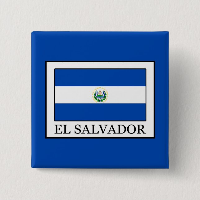 El Salvador 15 Cm Square Badge (Front)