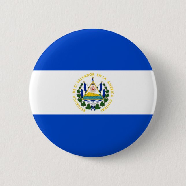 El Salvador 6 Cm Round Badge (Front)