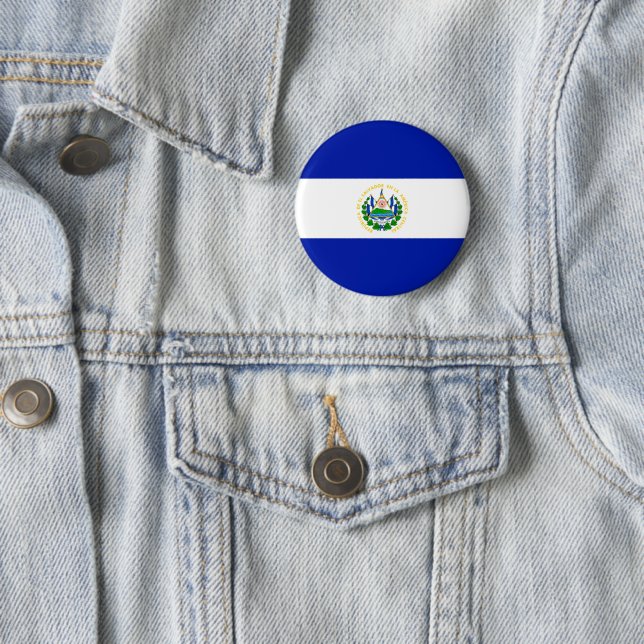 El Salvador 6 Cm Round Badge (In Situ)