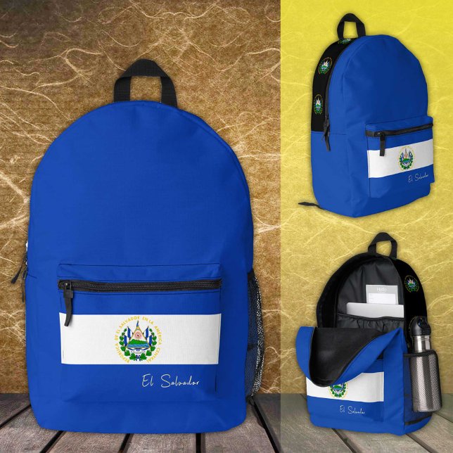 El Salvador, backpack, El Salvador Flag /patriotic Printed Backpack (Creator Uploaded)