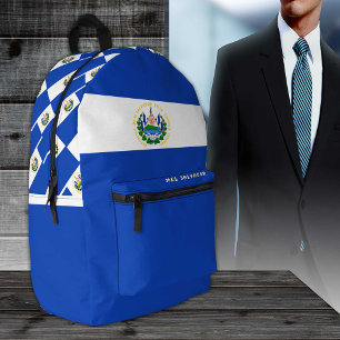 El Salvador backpack, patriotic, El Salvador Flag Printed Backpack