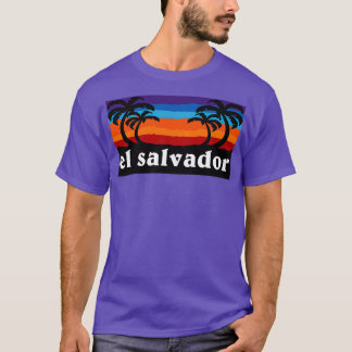 El Salvador Beach Sunset Palm Tree Outdoor Surfing T-Shirt