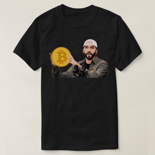 El Salvador Bitcoin Bukele Legal Tender Cryptocurr T-Shirt (Design Front)