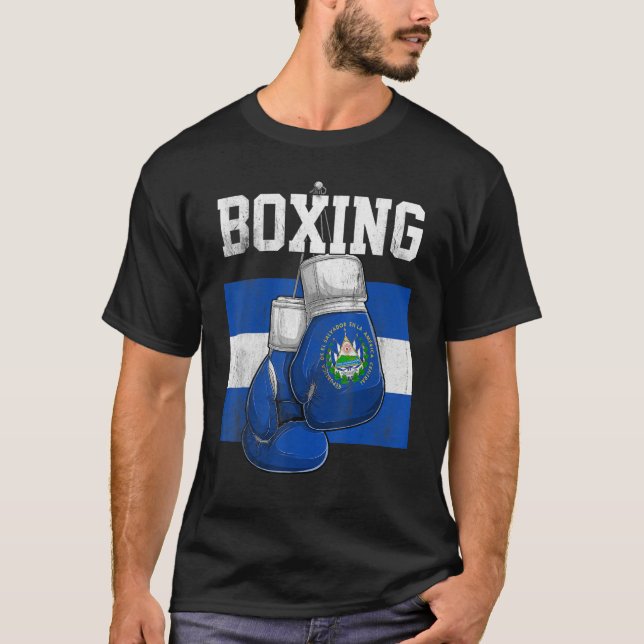 El Salvador Boxing Gloves Boxer Boxing T-Shirt (Front)
